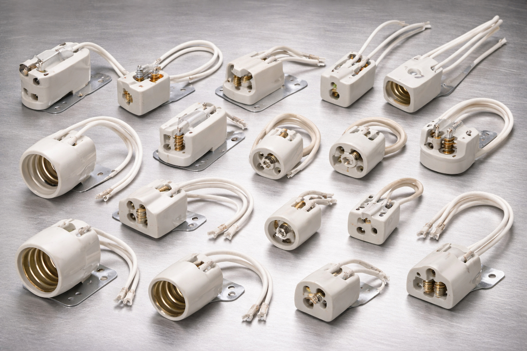 HID and incandescent porcelain lamp holders E40 E27 B22 — manufacturer for Bajaj Crompton Havells Wipro